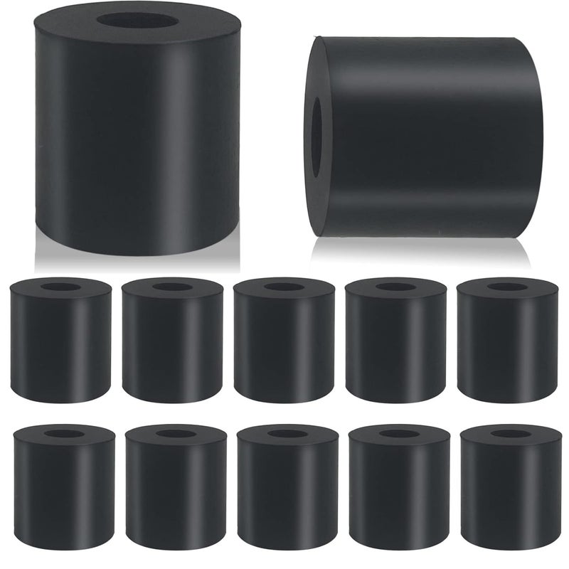 Unarty 12 PCS Multi Purpose Rubber Spacer 1 Inch OD x 3/8 Inch ID x 1 Inch Thickness, Rubber Bushing Anti Vibration Spacer Thick Rubbers Washers for Home and Car - Image 1